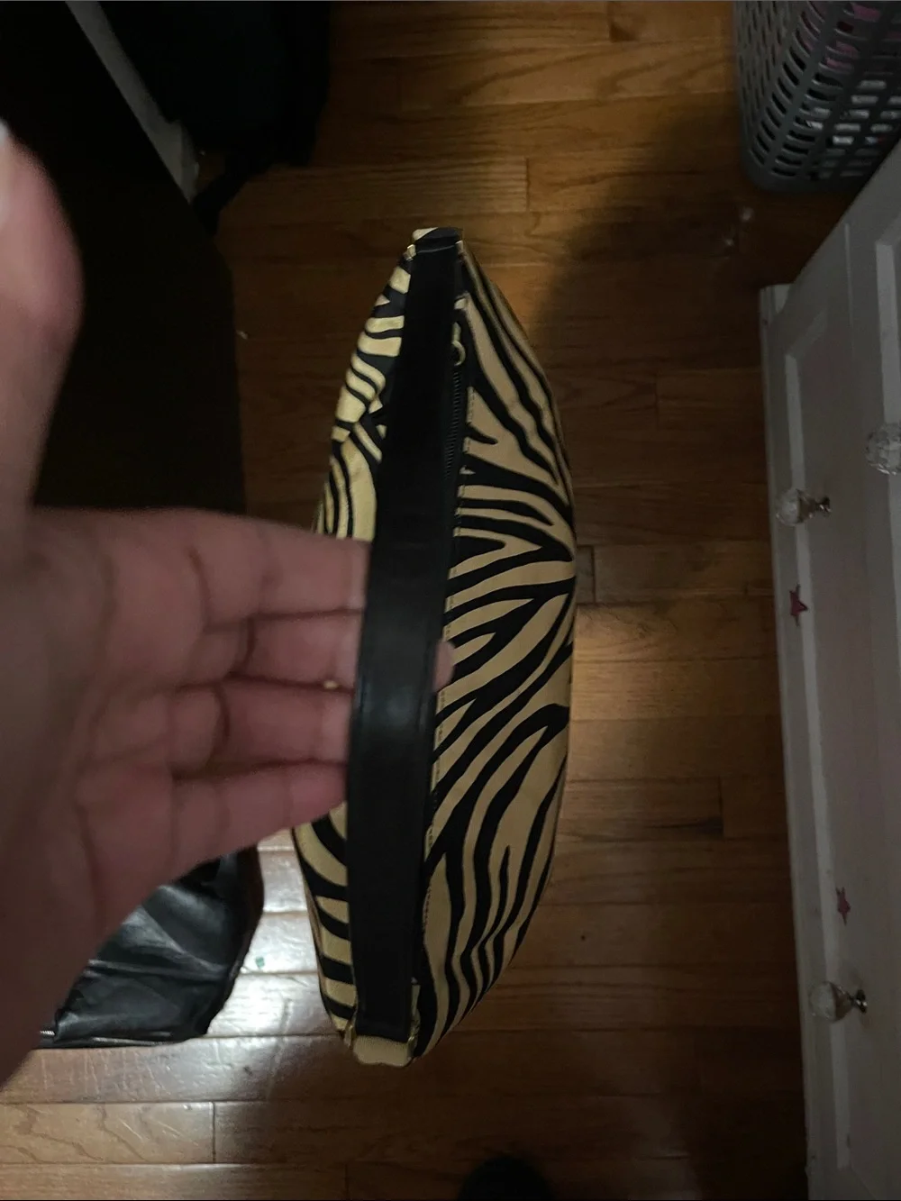 Kate Spade Black & Tan Zebra-Print Shoulder Bag
